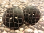 Preview: Waben Gravur Holzknopf Ohrstecker Natur Button